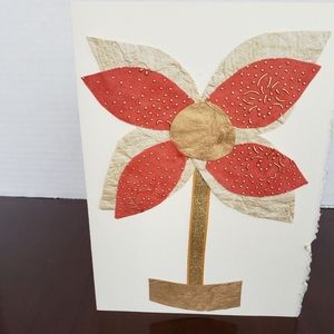 Handmade art card - Gold butterfly